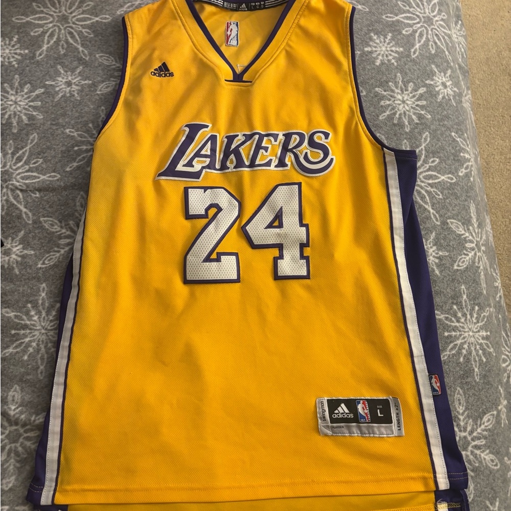 Adidas Lakers Bryant 24 Yellow Basketball Jersey
